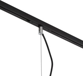 Dizajnová závesná lampa tmavý chróm pre 1-fázový koľajnicový systém - Slimline Sara