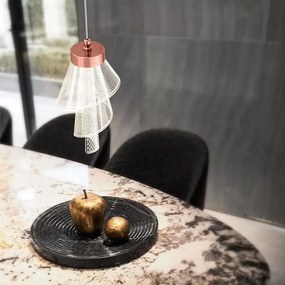 Toolight Toolight, LED závesné svietidlo, 10W, 4000K, 467lm, APP1765-1CP, ružové zlato, OSW-09309