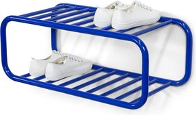 Modrá kovová závesná skrinka na topánky 72x28x35 cm Retro – Spinder Design