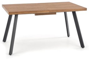 Jedálenský stôl Berlin 160 cm, orech medový / čierna