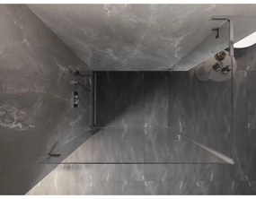 Mexen Lunar-B L, sklápací sprchový kút ľavý 90 x 80 cm, 8mm číre sklo, chrómový profil, 832L-090-080-01-00-L