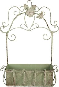 Romantický kovový nástenný kvetináč na kvety Butterfly - 44*15*58 cm