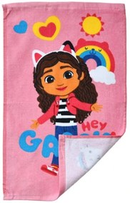 Dievčenský uterák Gábinin kúzelný domček - motív Ahoj Gábi - 100% bavlna - 30 × 50 cm