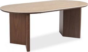 Vintino Jedálenský stôl ARIUS oválny 200 cm – travertín / orech