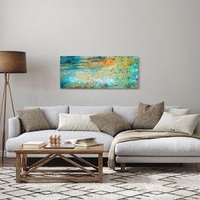 Obraz modrej abstrakcie (120x50 cm)