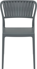 PORTOFINO záhradná stolička s podrúčkami dark grey