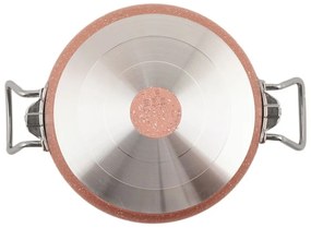 Ružová hliníková panvica Güral Porselen Classic, ø 22 cm