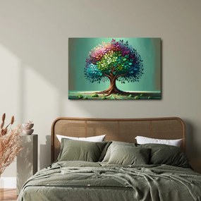 Obraz strom života dúha na vetvách