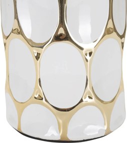 Stolná lampa Glam Carv 56 cm bielo-zlatá