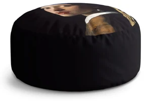 Sablio Taburet Circle Dievča s perlou - Johannes Vermeer: 40x50 cm