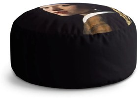 Sablio Taburet Circle Dievča s perlou - Johannes Vermeer: 40x50 cm