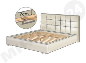Manželská posteľ 180 cm Mundano  (biela). Vlastná spoľahlivá doprava až k Vám domov. 1122587