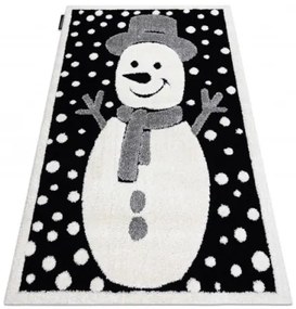 Koberec JOY Snowman čierny / krém