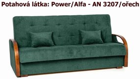 Pohovka Lux, čierna vzor květy / wenge (eden 3991/102)