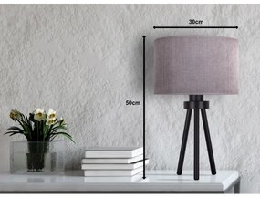 Duolla - Stolná lampa LYON 1xE27/15W/230V pr. 30 cm šedá