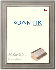 DANTIK rám na obraz 30x40 | Museo stříbrná (Plexi Čiré)