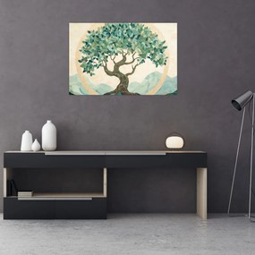 Obraz – Elegantná mozaika so stromom (90x60 cm)