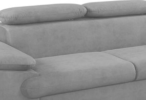 Rohová sedacia súprava Scala, svetlo šedá látka, pravý roh