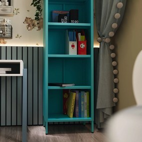 Knižnica do obývačky MARIO, 500 x 1800 x 350 mm, Modern: morská farba