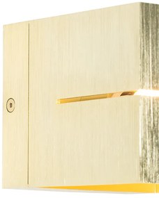 Moderná nástenná lampa zlatá 9,7 cm - Transfer Groove