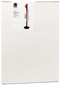 Čierny prírodný vešiak z kaučukového dreva Flapper - Umbra