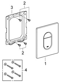 GROHE 38844000 - Splachovacie tlačidlo ARENA COSMOPOLITAN 156 × 197 mm chróm