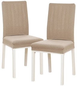 4Home Napínací poťah na stoličku Magic clean béžová, 45 - 50 cm, súprava 2 ks