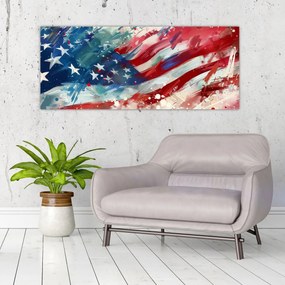 Obraz - Vlajka USA (120x50 cm)