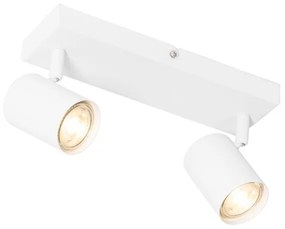 Moderné stropné svietidlo biele 2-svetlo nastaviteľné obdĺžnikové - Jeana