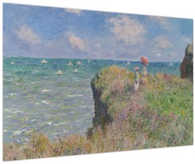 Obraz - Claude Monet, Cliff Walk at Pourville, reprodukcia (90x60 cm)