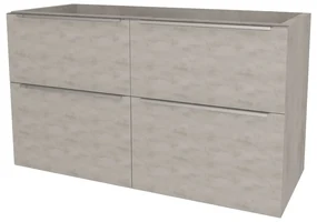 Mereo, Mereo Mailo, kúpeľňová skrinka 121 cm, chróm madlo, Multidecor, Chromix strieborný, MER-CN593SACST