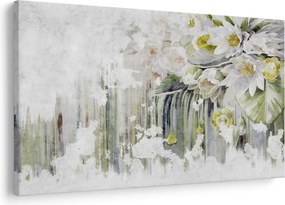 Obraz - Biele kvety, vintage (90x60 cm)