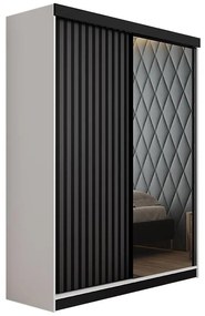 Skriňa Malani 138 L biely / dvierka grafit