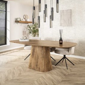 Jedálenský stôl 22-98 Wave 215x105cm Masív Drevo Mango  - Komfort-nábytok