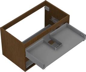 Mexen Box-A, závesná skrinka 80 cm, 2 zásuvky, orech, 91AX0-0800-470-2-86