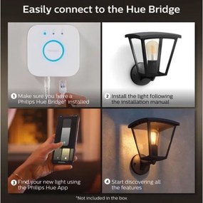 Philips - Vonkajšie nástenné svietidlo INARA Hue 1xE27/7W/230V Wi-Fi IP44