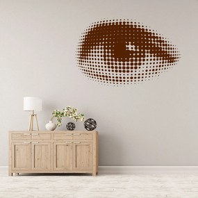 Veselá Stena Samolepka Oko Farba: hnědá, Veľkosť: 100 x 67 cm