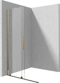 Deante Sprchová zastena Walk-in Prizma, posuvná - KTJ Z32R 120 cm, zlatá lesk - bez vaničky