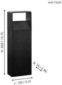 Eglo 98271 - LED Vonkajšia lampa DONINNI LED/5W/230V IP44