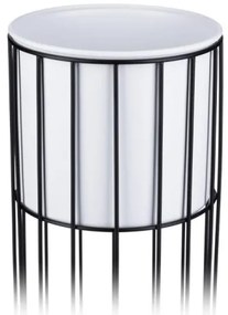 Kovový kvetináč LOFT 70x20 cm čierna/biela