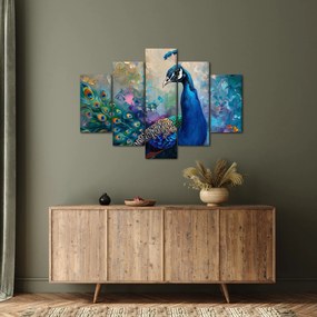 Obraz - Maľba páva (150x105 cm)