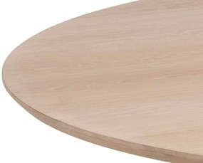 Jídelní stůl CHRISTO 120 cm dubová dýha olejovaná bílá