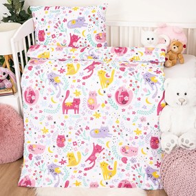 4Home Detské bavlnené obliečky do postieľky Playful Paws, 100 x 135 cm, 40 x 60 cm