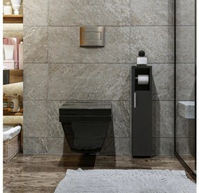 Asir Skrinka s držiakom toaletného papiera STAR 65x15 cm antracit AS0733