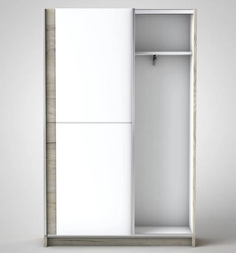 Šatníková skriňa Heimo, 125 cm, dub san remo/biela