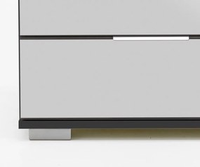 Nočný stolík Easy Plus, grafit/zrcadlo