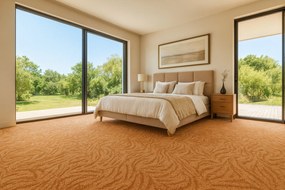 ITC, Koberec metráž Spring 6430, na mieru, šíře 4m,5m, oranžová, filc, detská izba