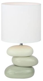 Tempo Kondela Keramická stolná lampa, biela/sivá, QENNY TYP 4 AT16275