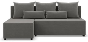 Rohová rozkladacia sedačka FERMO Kronos svetlosivá