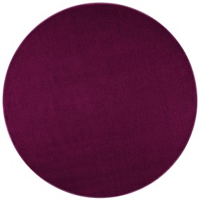 Kusový koberec Nasty 102368 Blackberry kruh, 200x200 (priemer) kruh, fialová, chodba / predsieň, Hanse Home